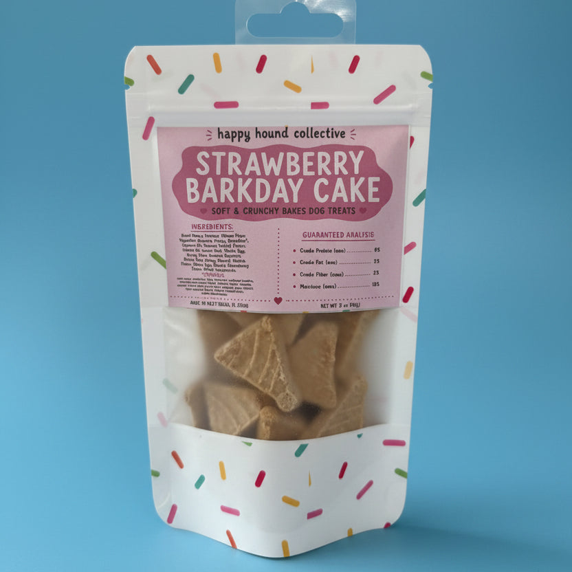 Strawberry Vanilla Barkday Cake