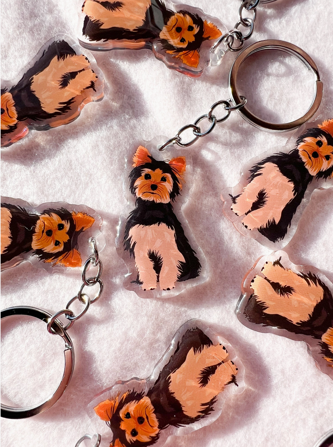 Yorkshire Terrier (Black & Tan Yorkie) Keychain