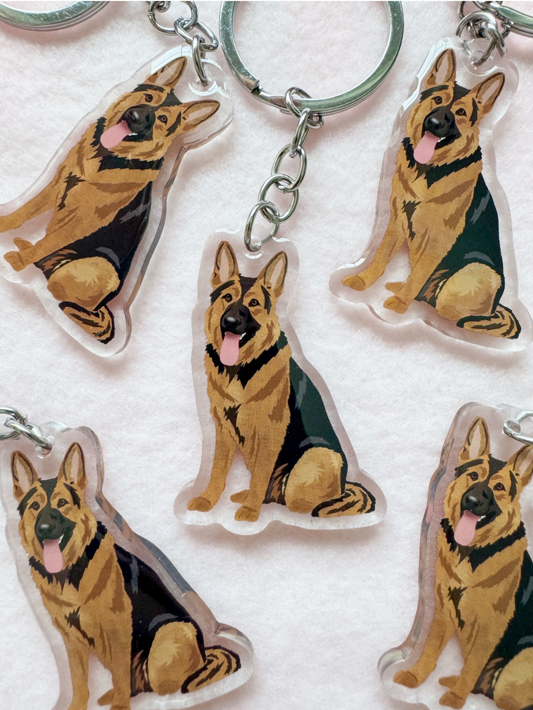 German Shepherd (Black & Tan) Keychain