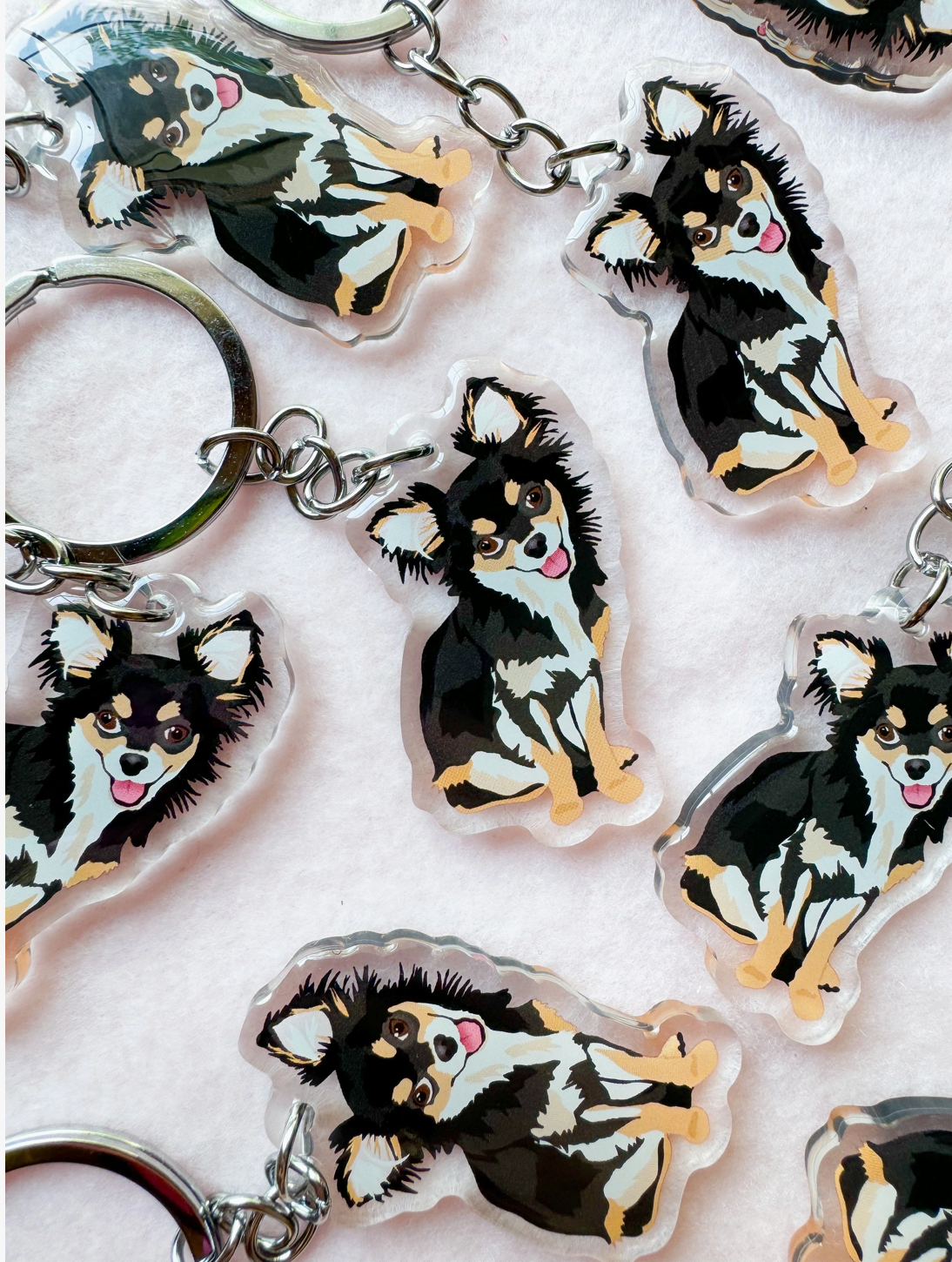 Chihuahua (Long-Haired) Keychain