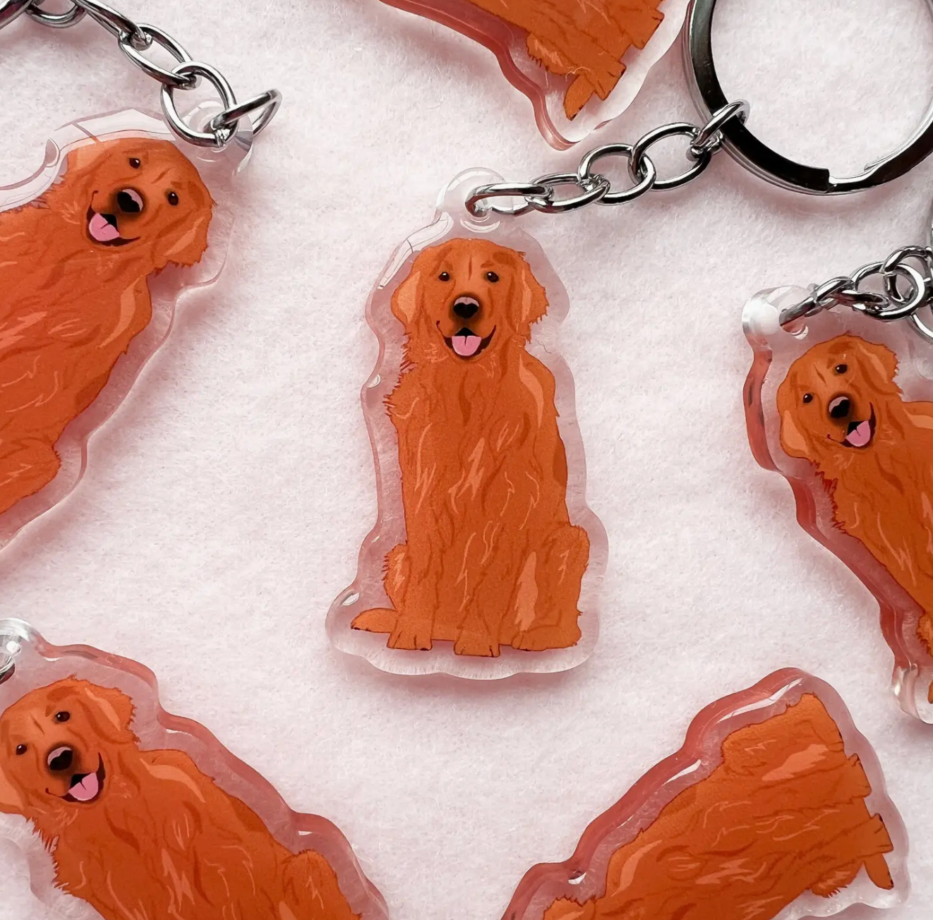 Golden Retriever (Red/Copper) Keychain