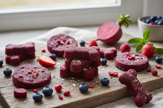 beets and berries dog treats